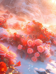 梦幻唯美的冰山玫瑰2