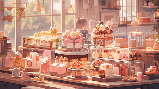 可爱的蛋糕甜品面包店3D12