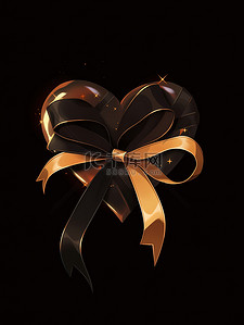 黑色首饰盒插画图片_黑色礼物浪漫的情人节6