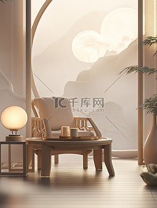 家具风格插画图片_家具设计中国传统风格插画8
