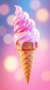 雪糕筒插画图片_美味冰淇淋雪糕零食插画