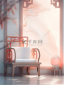 ae产品展示简约插画图片_家具设计中国传统风格插画22