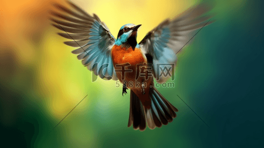 鸟的插画图片_一只飞行中的鸟的延时摄影