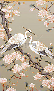 工艺中国风珐琅花鸟画