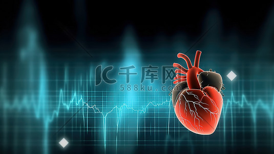 心电图人类心脏背景6