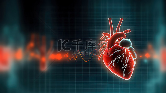 心电图人类心脏背景18