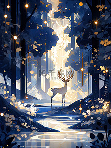 一只鹿在森林里漫步漫画15