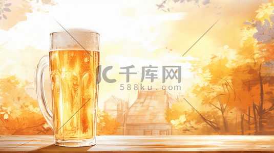 清凉一夏啤酒节插画10