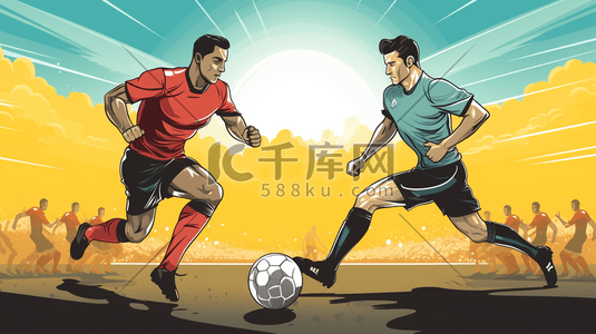 足球比赛得分插画图片_足球运动员体育插画16