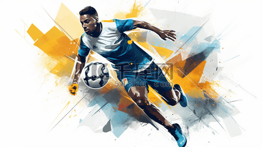 足球比赛得分插画图片_足球运动员体育插画4