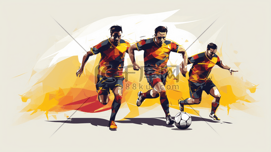 足球比赛得分插画图片_足球运动员体育插画15