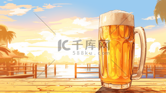 清凉一夏啤酒节插画9