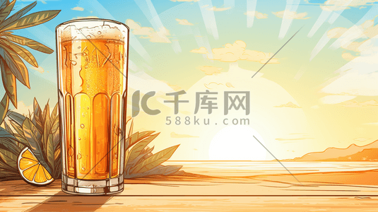 清凉一夏啤酒节插画15