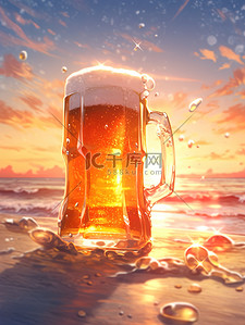 海滩上的一杯啤酒18