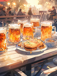 夏日啤酒之夜桌上生啤酒18