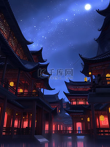 大唐繁华夜景长安街景9