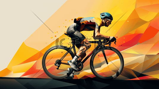自行车骑行运动员卡通插画4
