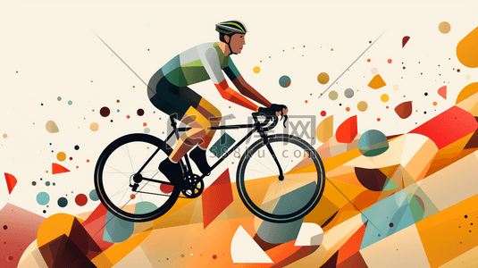 自行车骑行运动员卡通插画8
