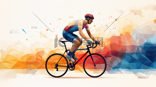 自行车骑行运动员卡通插画2