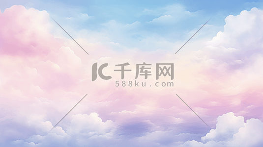 壁纸墙纸插画图片_手绘水彩粉彩天空背景