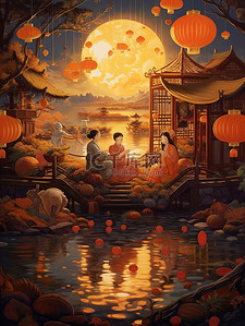 中秋节节日气氛海报10