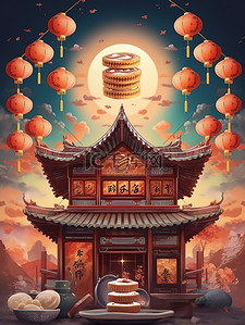 中秋节月饼活动海报13