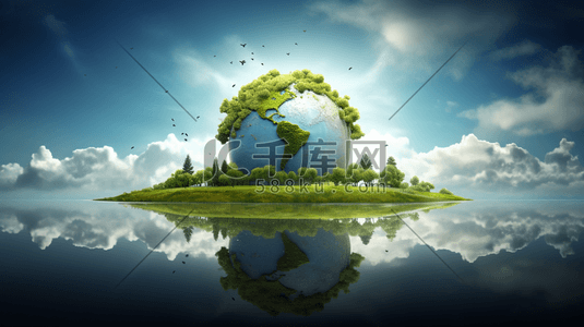 绿色保护地球环保插画15