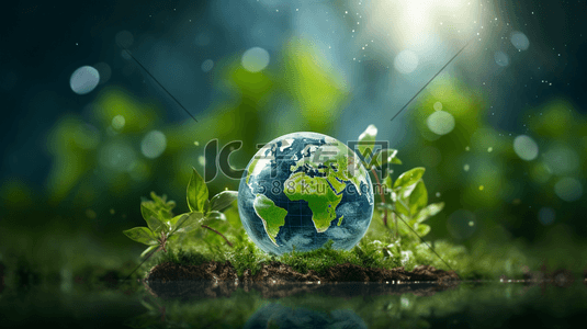 绿色保护地球环保插画8