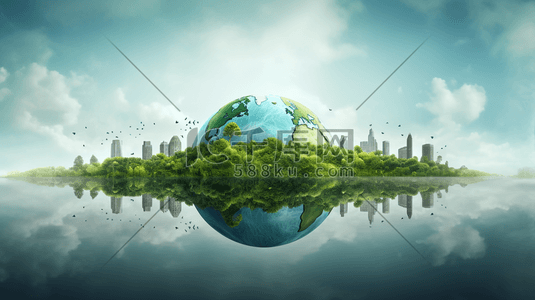 绿色保护地球环保插画23