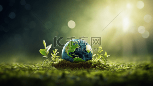 绿色保护地球环保插画5