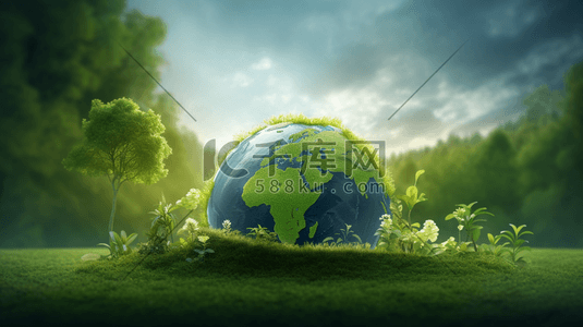 地球环保插画图片_绿色保护地球环保插画24