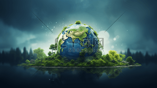 绿色保护地球环保插画16