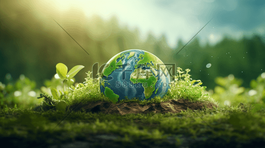 绿色保护地球环保插画19
