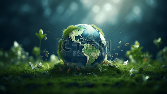 绿色保护地球环保插画3