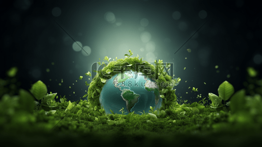地球环保插画图片_绿色保护地球环保插画4