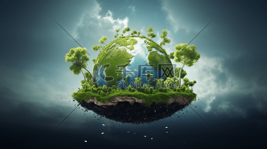 绿色保护地球环保插画17