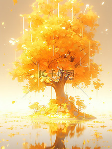 秋天的银杏树秋色气氛8