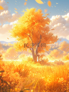 秋天的银杏树秋色气氛12