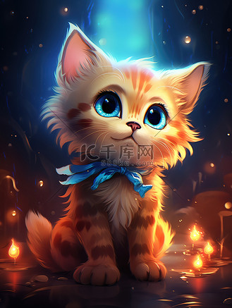可爱的迪士尼风格的猫13