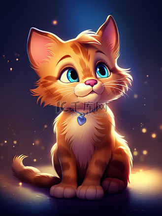 迪士尼动物图片素材_可爱的迪士尼风格的猫5