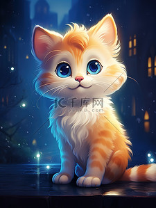 迪士尼饼饼插画图片_可爱的迪士尼风格的猫4