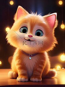 双旦迪士尼插画图片_可爱的迪士尼风格的猫10