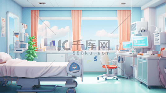 3D立体医院场景插画15