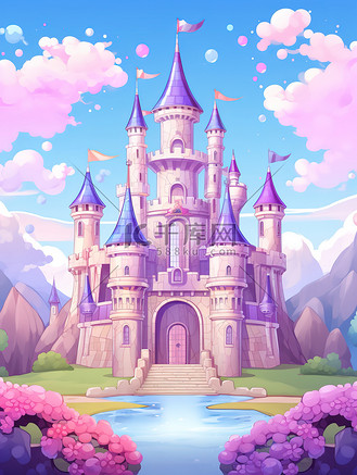 可爱粉色少女城堡16