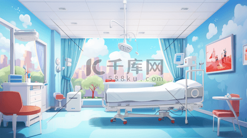 3D立体医院场景插画14