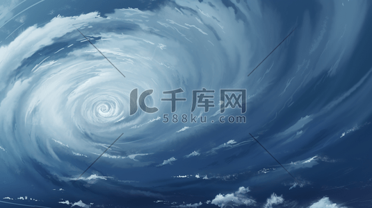台风自然灾害插画32