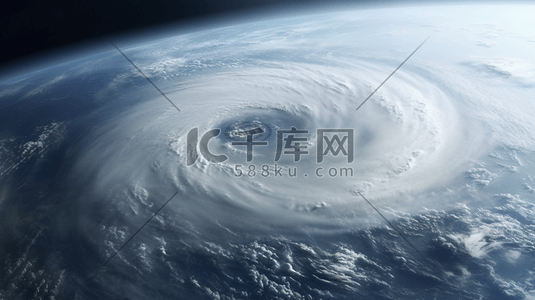 台风自然灾害插画