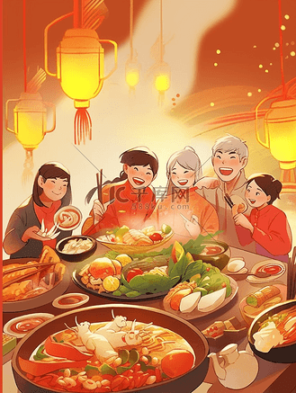 除夕夜图片_除夕夜素材-除夕夜图片大全-千库网