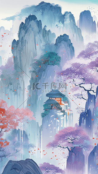 仙境宫阙17个人vip和企业vip免费下载免抠元素手绘花简笔画小素花素材