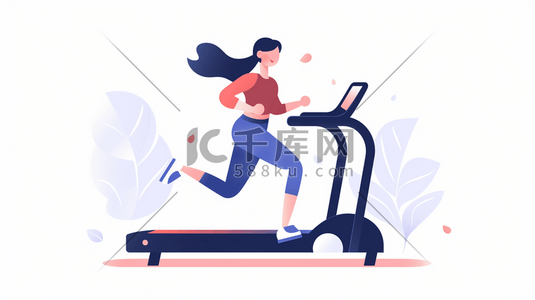 矢量跑步插画图片_扁平化运动锻炼健身插画3